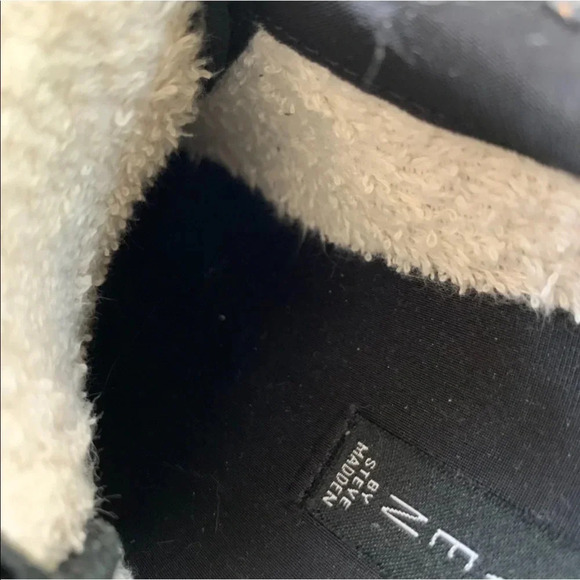 STEVE MADDEN Peyton Glitter and Snakeskin Sneaker Black 7.5 WORN ONCE - Picture 7 of 10